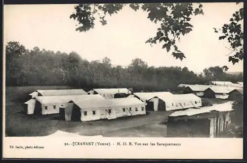 AK Cravant /Yonne, H.O.E. Vue sur les Baraquements