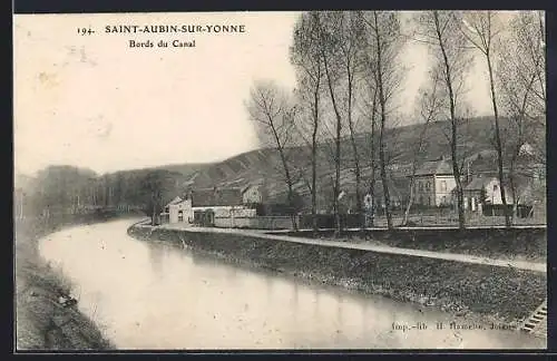 AK Saint-Aubin-sur-Yonne, Bords du Canal