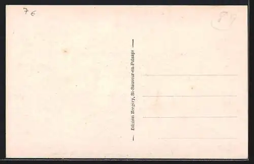 AK Saint-Sauveur-en-Puisaye /Yonne, La Mairie, École des Garcons, Cours complémentaire, Pensionnat