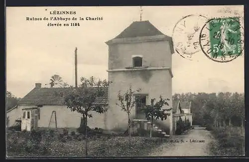 AK Lézinnes, Ruines de l`abbaye de la Charité, élevée en 1184