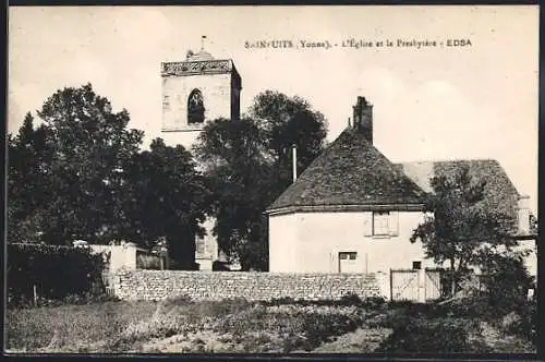 AK Sainpuits /Yonne, L`Église et le Presbytère