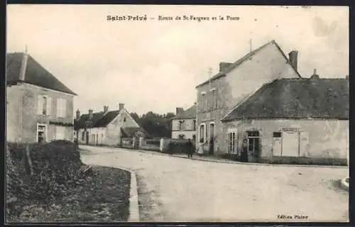 AK Saint-Privé, Route de St-Fargeau et la Poste