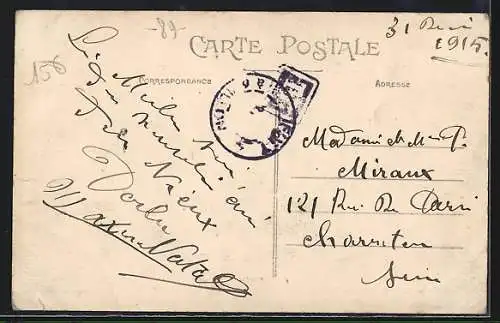 AK Collemiers /Yonne, Scène villageoise avec habitants près d`un ruisseau