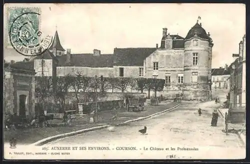 AK Courson /Auxerre, Le Château et les Promenades