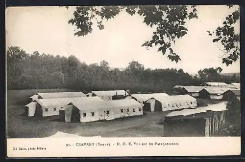 AK Cravant /Yonne, H.O.E. Vue sur les Baraquements