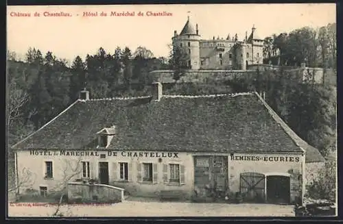 AK Chastellux, Château et Hôtel du Maréchal de Chastellux avec écuries
