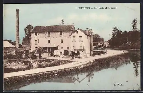 AK Ravières, Le Moulin et le Canal