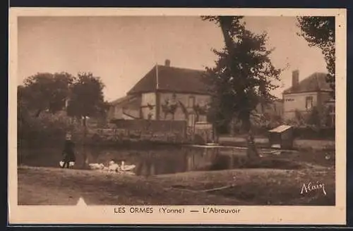 AK Les Ormes /Yonne, L`Abreuvoir