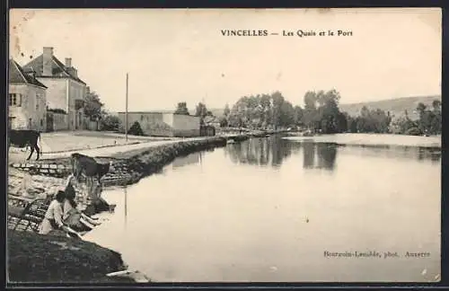 AK Vincelles, Les Quais et le Port