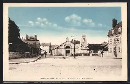 AK Saint-Florentin, Place du Souvenir, Le Monument