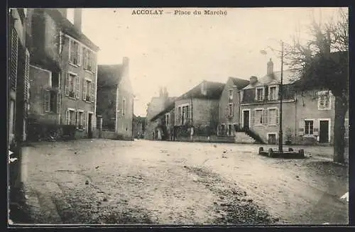 AK Accolay, Place du Marché