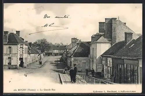 AK Rogny /Yonne, La Grande Rue