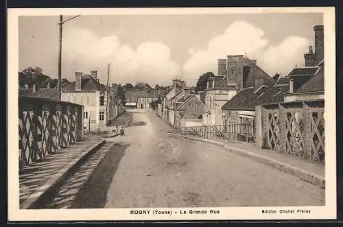AK Rogny /Yonne, La Grande Rue