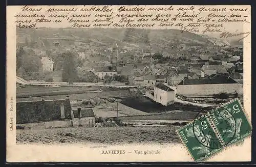 AK Ravières, Vue générale du village