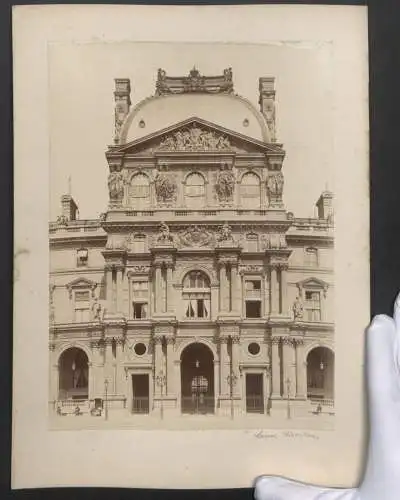 Fotografie Josef Baumeister, Ansicht Paris, Le Louvre, Pavillon Richelieu