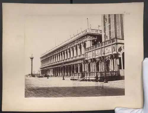 Fotografie V. Sansvino, Ansicht Venedig, Bibliothek S. Marco