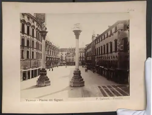 Fotografie P. Salviati, Venezia, Ansicht Vicenza, Piazza dei Signori