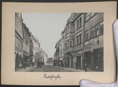 Fotografie C. Eisenhardt, Naumburg / Saale, Ansicht Naumburg / Saale, Blick in die Jakobstrasse mit Geschäften