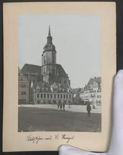 Fotografie C. Eisenhardt, Naumburg / Saale, Ansicht Naumburg / Saale, Wenzelskirche mit Schlösschen, Trockenstempel
