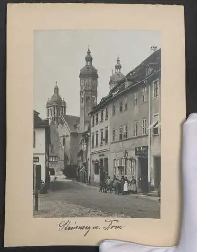 Fotografie C. Eisenhardt, Naumburg / Saale, Ansicht Naumburg / Saale, Blick in den Steinweg mit Brauerei Robert Bischoff