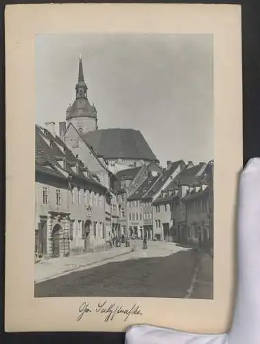 Fotografie C. Eisenhardt, Naumburg / Saale, Ansicht Naumburg / Saale, Partie in der Salzstrasse mit St. Wenzelkirche