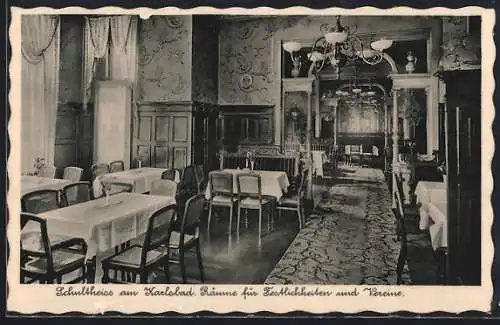 AK Berlin-Tiergarten, Schultheiss am Karlsbad, Räume für Festlichkeiten und Vereine, Potsdamer Strasse 41