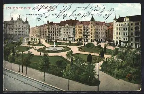 AK Berlin-Schöneberg, Park am Viktoria-Luise-Platz