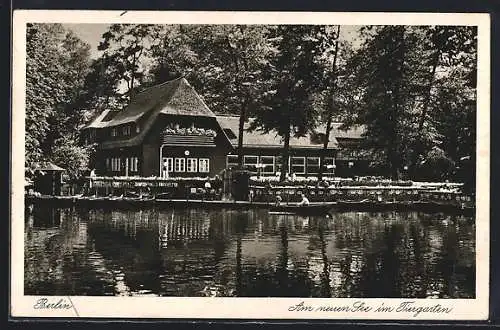 AK Berlin-Tiergarten, Am neuen See, Restauration