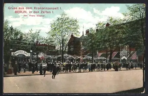 AK Berlin-Tiergarten, Restaurant Kronprinzenzelt I., In den Zelten 1