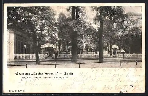 AK Berlin-Tiergarten, Restaurant In den Zelten 4