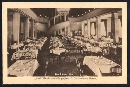 AK Berlin-Tiergarten, Gasthaus Kroli, Königsplatz 7