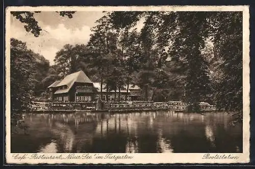 AK Berlin-Tiergarten, Cafe-Restaurant Neuer See im Tiergarten