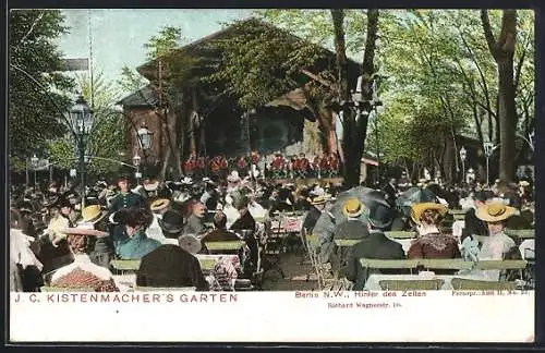 AK Berlin-Tiergarten, J. C. Kistenmacher's Garten, Hinter den Zelten