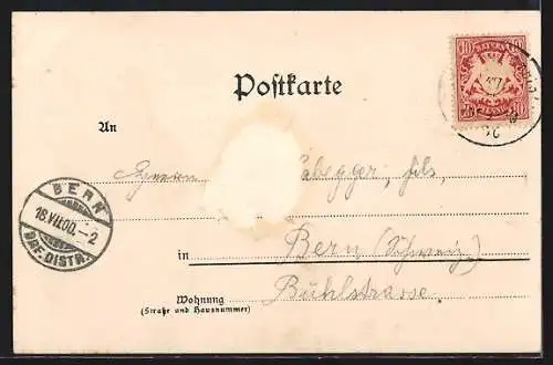 Lithographie Passau, Ansicht von der Donauseite, Oberhaus, Mariahilf