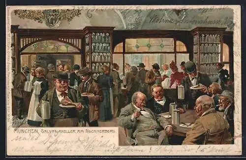 Lithographie München, Restaurant Salvator-Keller am Nockherberg