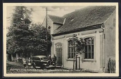 AK Grebs /Grosswusterwitz-Land, Gasthof Fritz Schulze