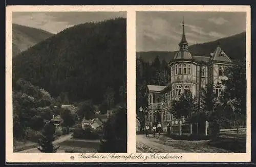 AK Bockschmiede im Sorbitztal, Gasthaus zum Eisenhammer, Ortsansicht