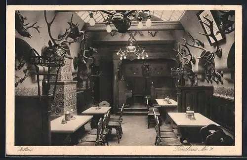 AK Zittau, Restaurant der Brauerei Robert Jentsch, Innere Weberstrasse