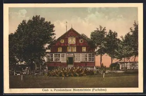 AK Mommelstein, Gast- und Pensionshaus Fuchsbau, Jugendherberge, Bes. Aug. Häfner