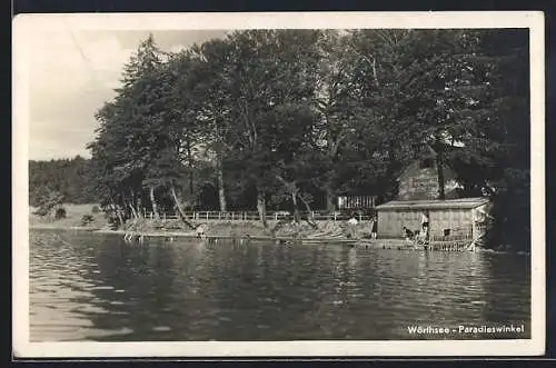 AK Wörthsee, Paradieswinkel, Bad-Gaststätte Pension Woerl