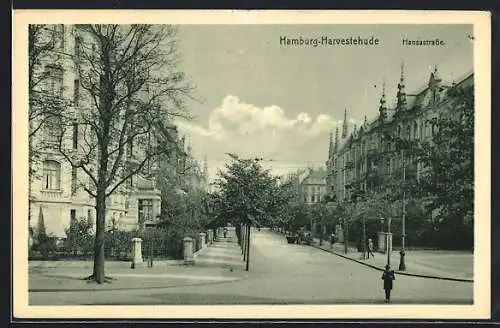 AK Hamburg-Harvestehude, Hansastrasse