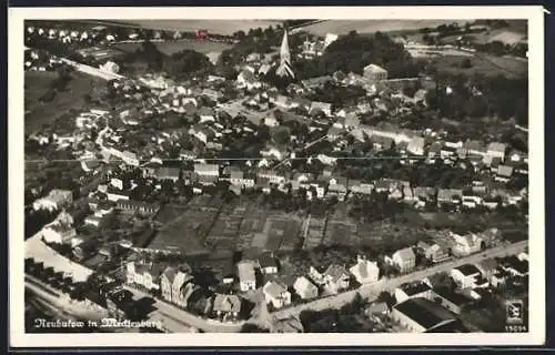 AK Neubukow in Mecklenburg, Luftbild mit Kirche