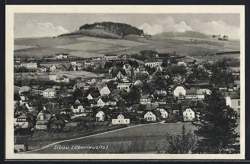 AK Eibau /Oberlausitz, Blick auf den Ort umgeben von Feldern