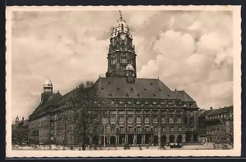 AK Dresden, Blick auf das Neue Rathaus