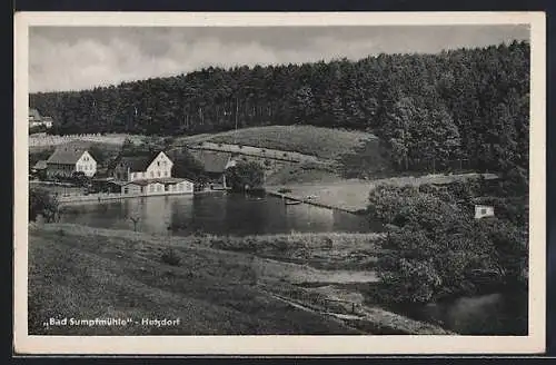 AK Hetzdorf / Freiberg, Cafe-Bad Sumpfmühle
