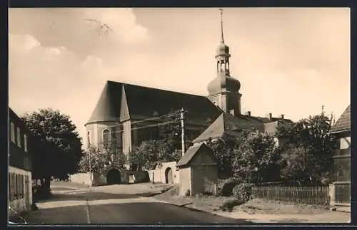 AK Rosenthal /Kamenz, Blick auf die Kirche