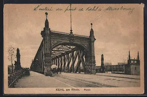 AK Kehl am Rhein, Portal einer Brücke