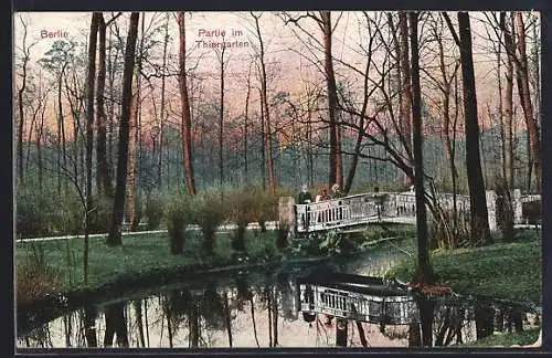 AK Berlin, Partie im Tiergarten