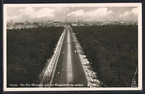 AK Berlin-Tiergarten, Die Ost-Westachse von der Siegessäule aus gesehen