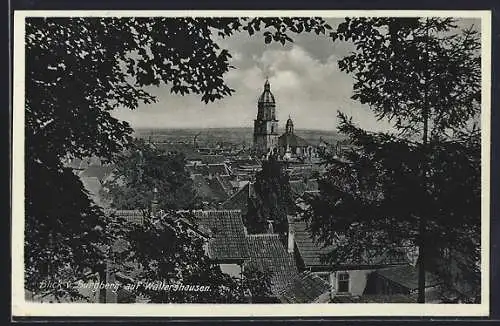 AK Waltershausen / Thür., Blick vom Burgberg